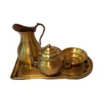 سرویس سماور  1 لیتری 4 پارچه مدل ساده